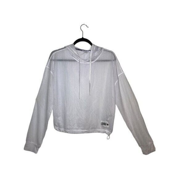 Tommy Hilfiger White Breathable Athletic Hoodie Top Size M - Picture 2 of 14